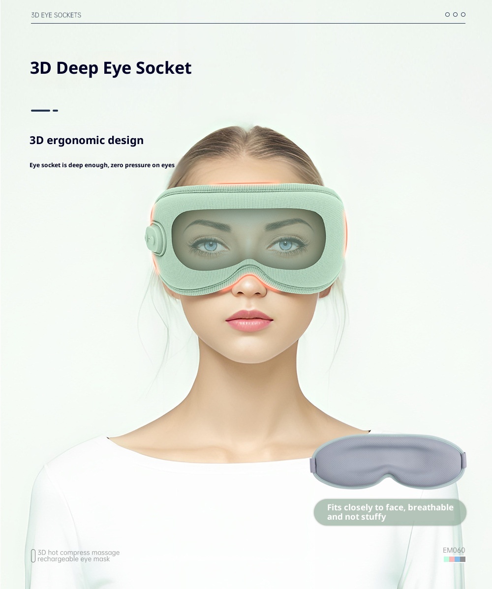 3D Eye Mask – Hot Compress & Massage for Eye Relief