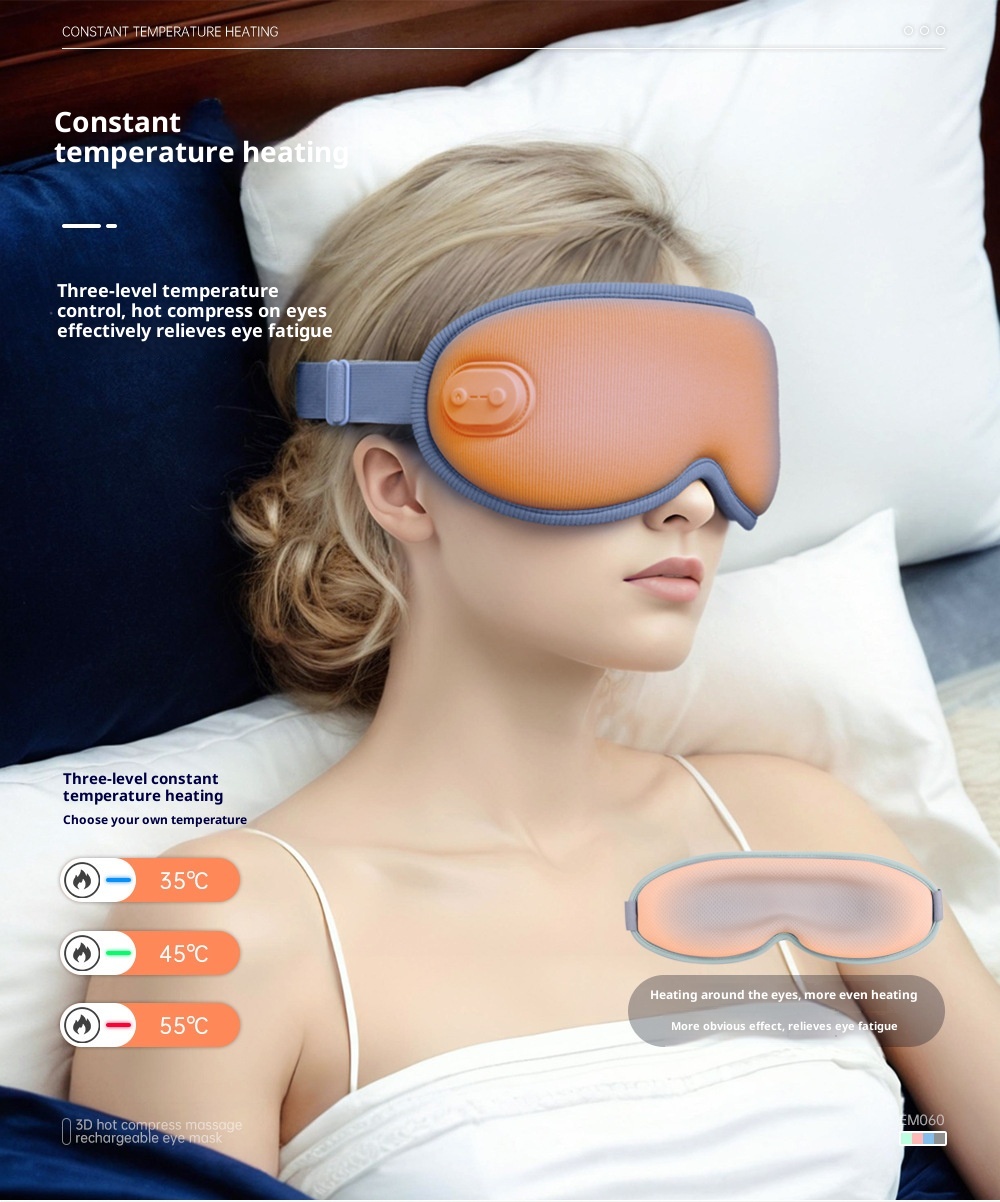 3D Eye Mask – Hot Compress & Massage for Eye Relief