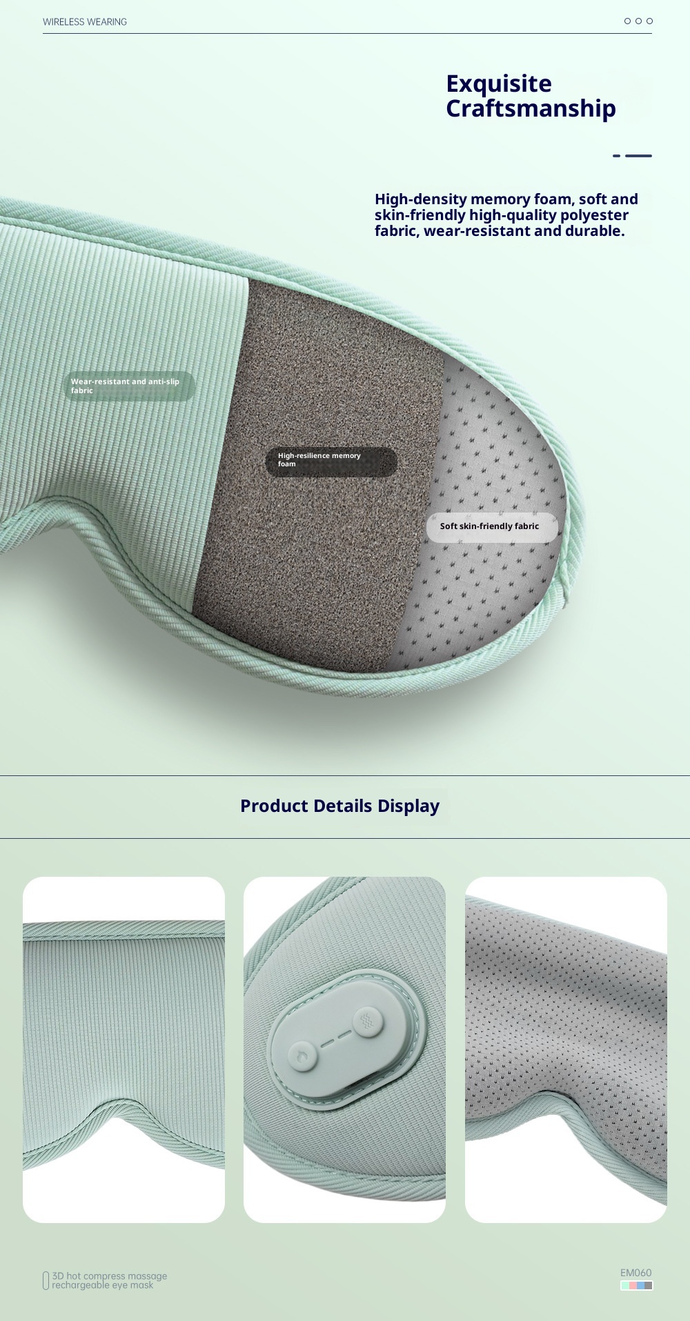 3D Eye Mask – Hot Compress & Massage for Eye Relief