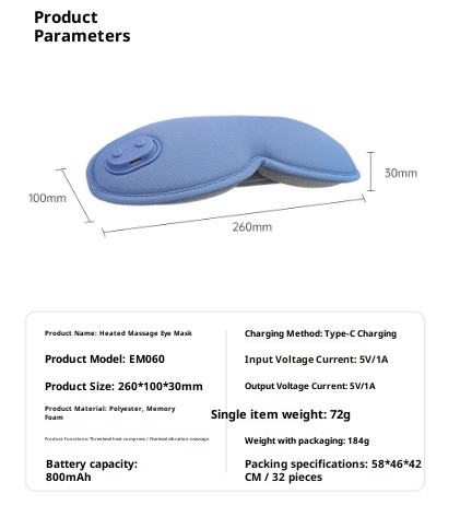 3D Eye Mask – Hot Compress & Massage for Eye Relief