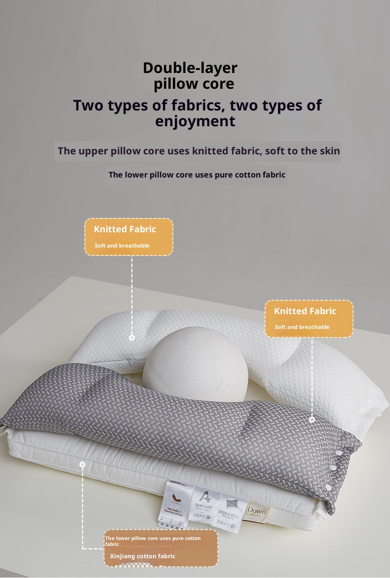 Double-Layer Cervical Support Pillow