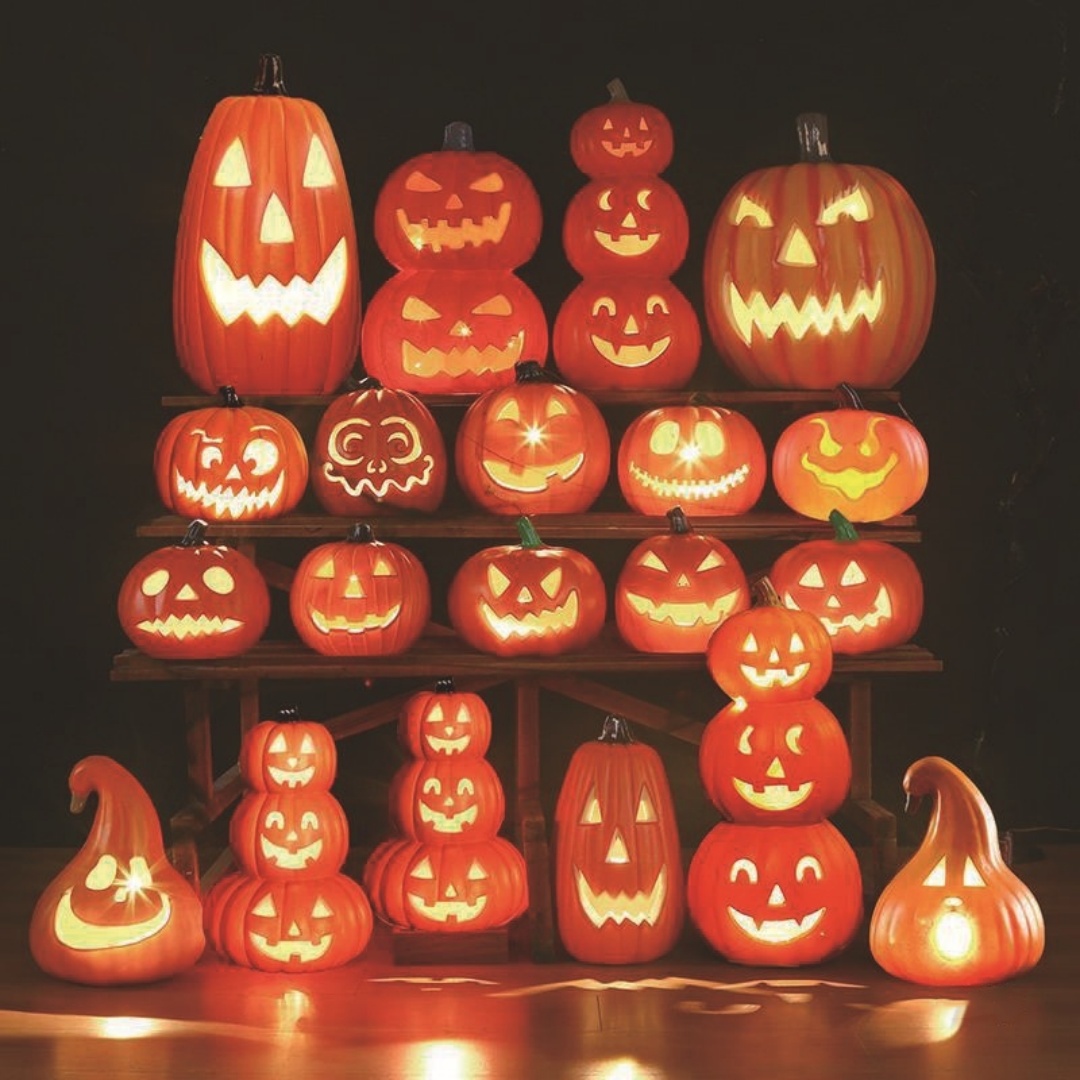 Halloween Pumpkin Lamp Prop Decorations Hollow Out Luminous