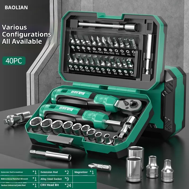 Magic Box Bits Set Ratchet Wrench Screwdriver