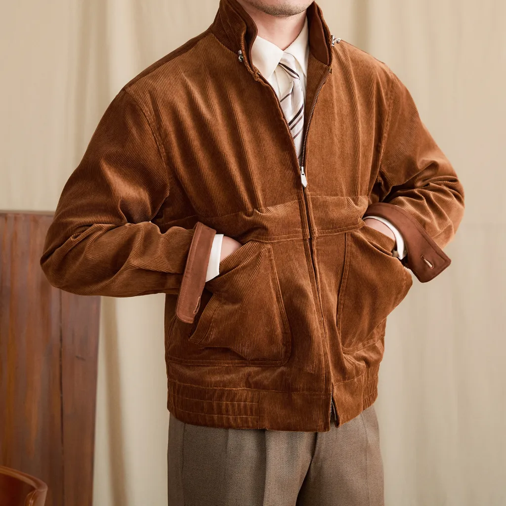 Pure Cotton Fashionable Warm Casual Retro Easy Matching Coat Tide - Caramel Color-L