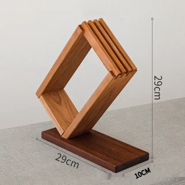 Multi functional Household Kitchen Knife Rack Red Cherry Wood Oblique Plug - Shop at LoveMi