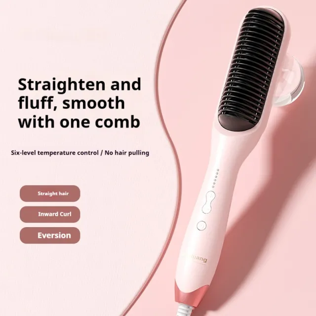 Portable Electric Heating Hair Straightener Artifact Pink - Shop at LoveMi