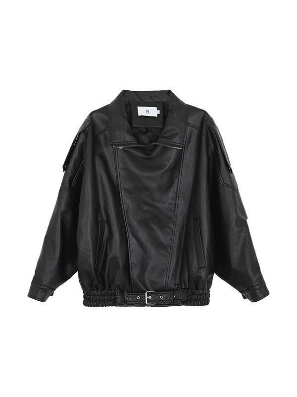 Biker's Leather Jacket Women's Loose All-match Retro 8 Biker's Leather Jacket Women's Loose All-match Retro