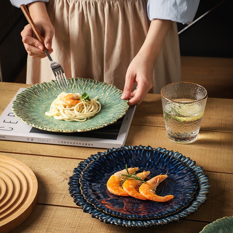Japanese Retro Ceramic Food Plate Tableware Household Good-looking