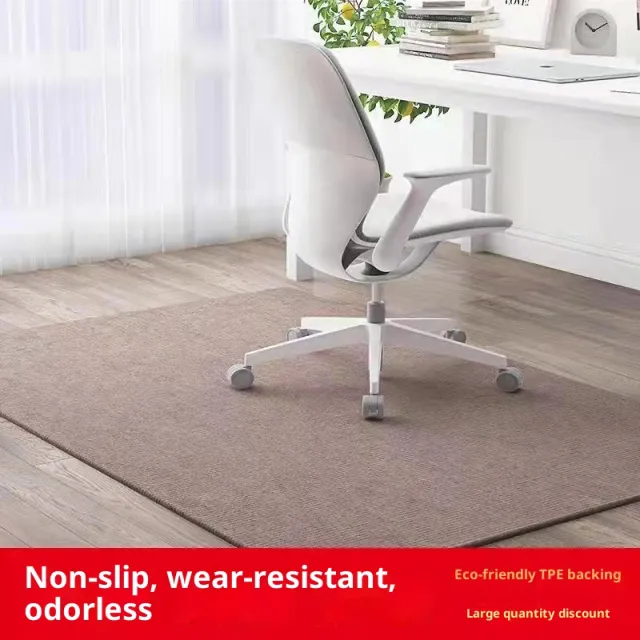Sound Insulation Study Computer Chair Mat Wood Floor Protection Beige Brown - Shop at LoveMi