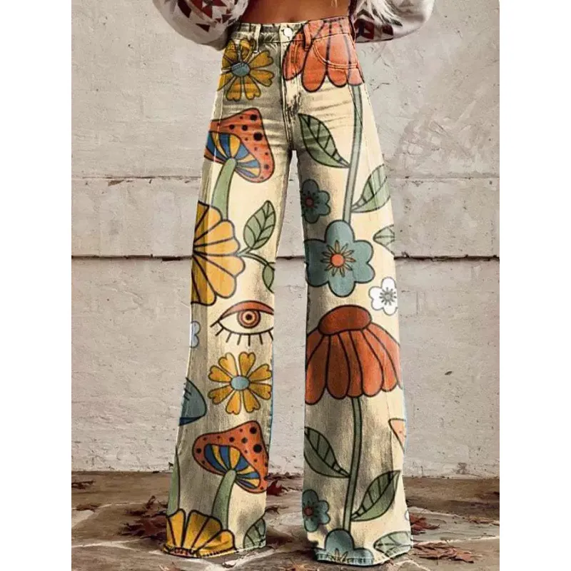 New 3D Thermal Transfer Speaker Simulation Denim Trousers Loose Pants All-matching - Yck3Xy18-S