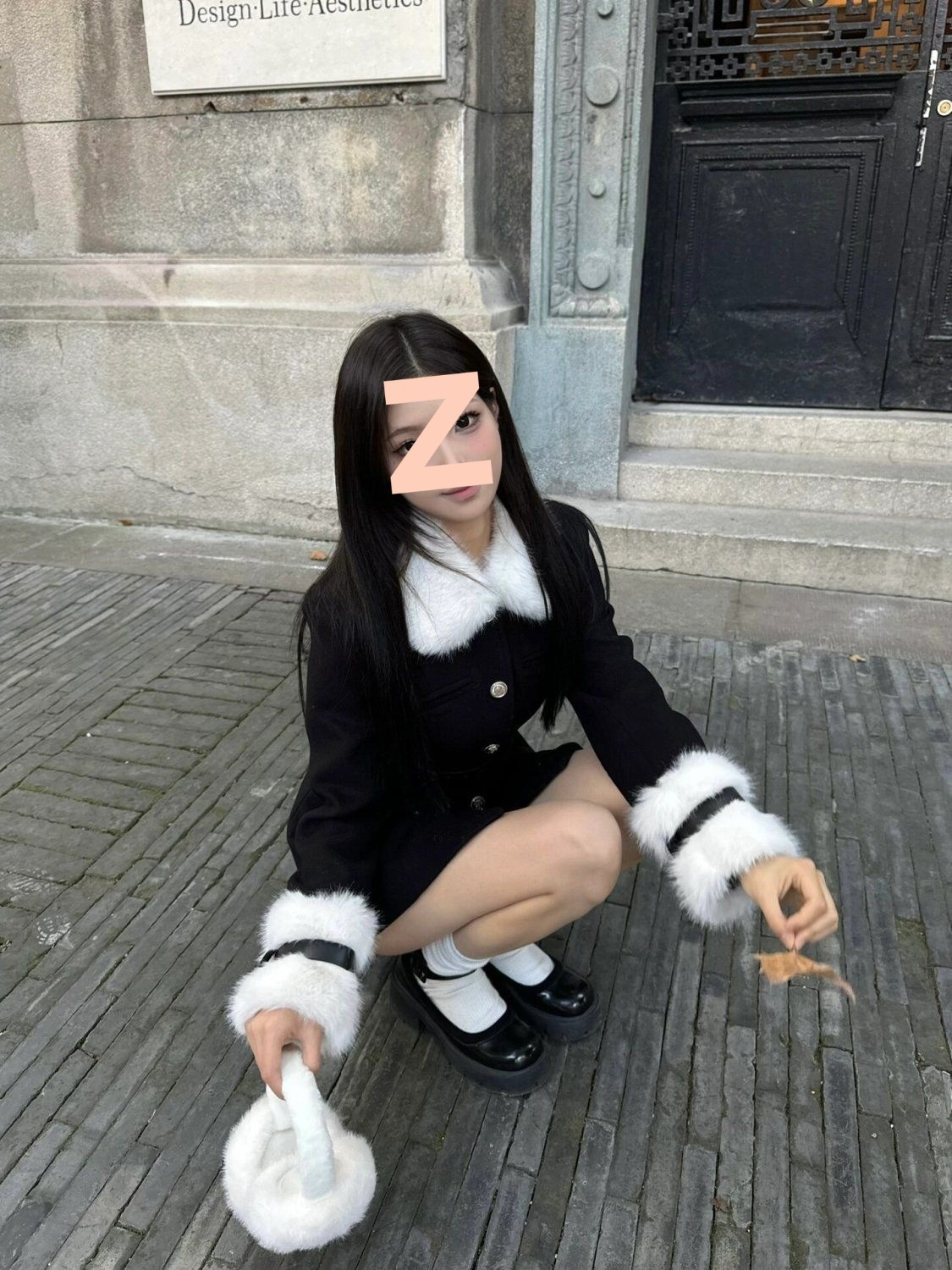 Patchwork Easy Matching Fur Collar Coat - Image 4