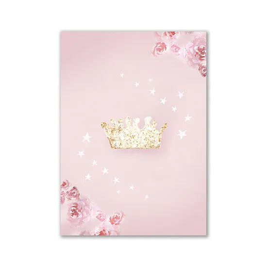Rainbow Castle Crown Wall Painting Canvas Painting - J
