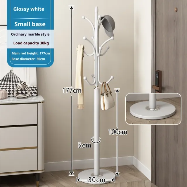 Iron Coat Rack Floor standing Bedroom Hanger Vertical Simple White - Shop at LoveMi