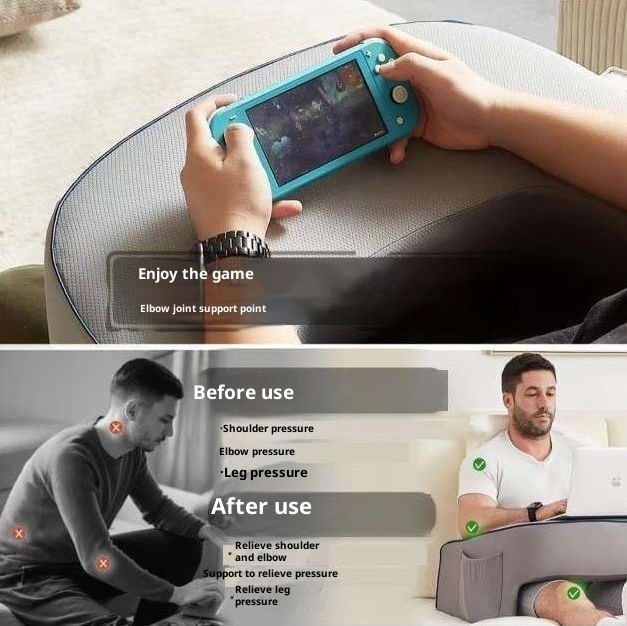 Portable Foldable Laptop Desk with Sponge Cushion – Lazy Bed Study Table for Learning, Work & Sofa Use - Image 3