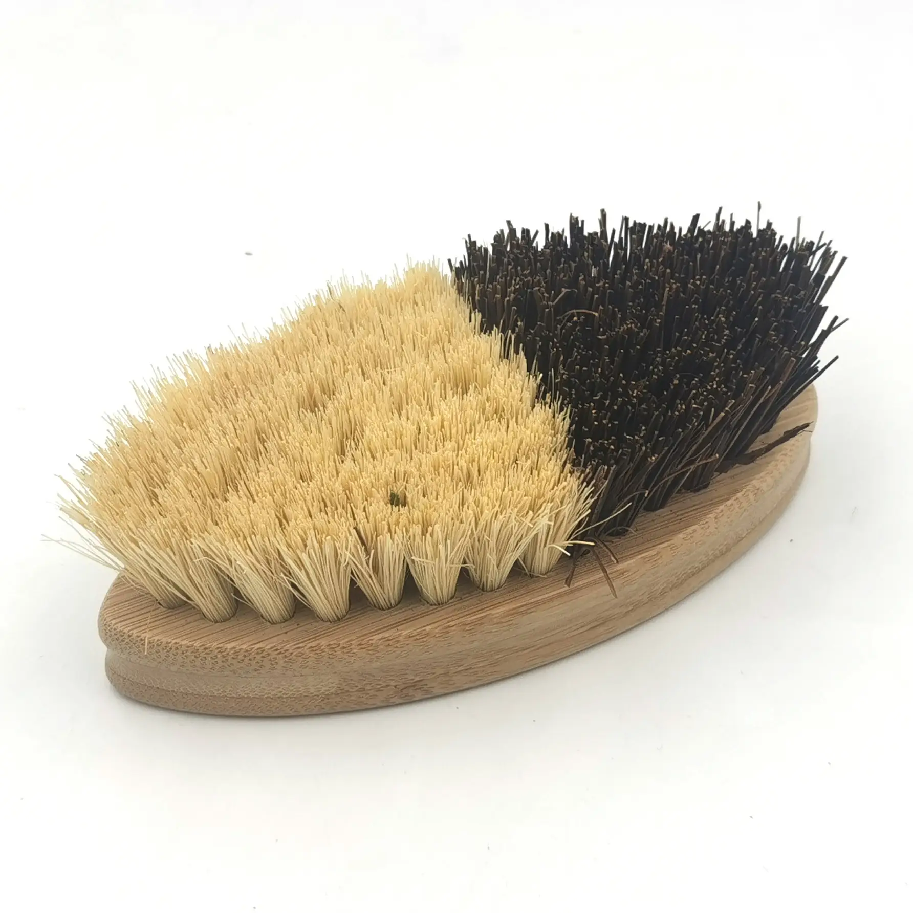 Bamboo Vegetable Brushes Two-tone Oval