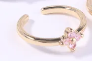 Copper Plating 18k Golden Zircon Foot Ring Gold - Shop at LoveMi