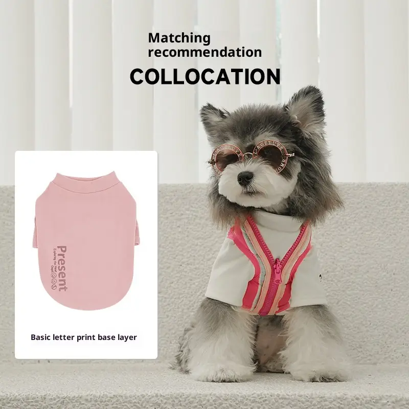 Pet Cat And Dog Autumn And Winter Vest Candy Color Double-sided Cotton-padded Clothes