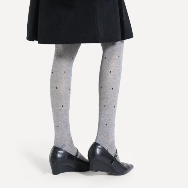 Cotton Slightly Transparent Gray Polka Dot Pantyhose Light Gray - Shop at LoveMi