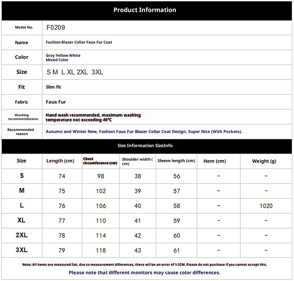 European And American Fashion Tailored Suit Collar Mixed Color Faux Fur Coat 6 European And American Fashion Tailored Suit Collar Mixed Color Faux Fur Coat