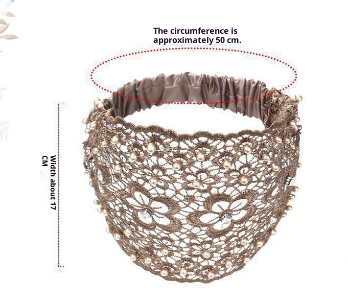 Boho Chic Lace Bandana Headband with Rhinestones