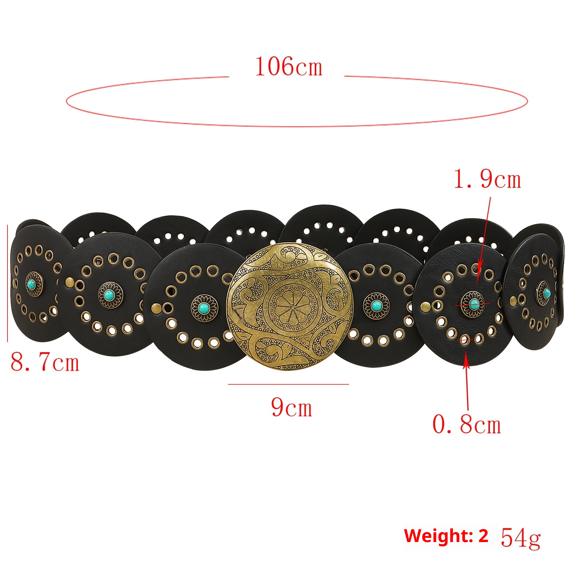 Western Disc Belt for Women