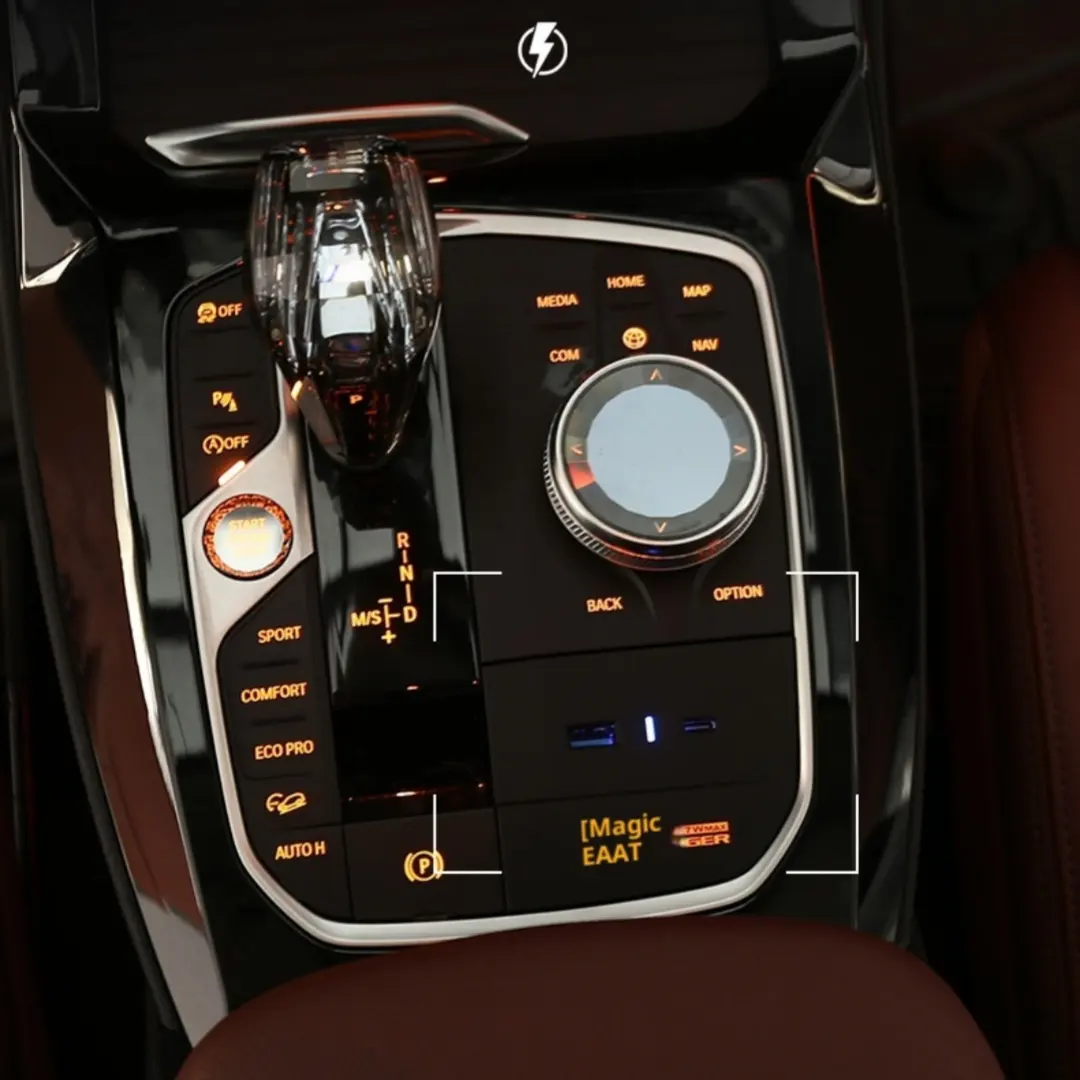 Minimally Designed Car Interior Decoration And Charger