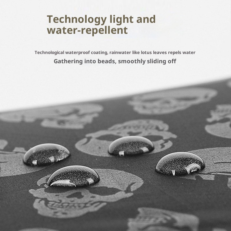 Three-fold Automatic Skull Dual-use Sun-proof UV-proof Wind-resistant Umbrella - Image 8