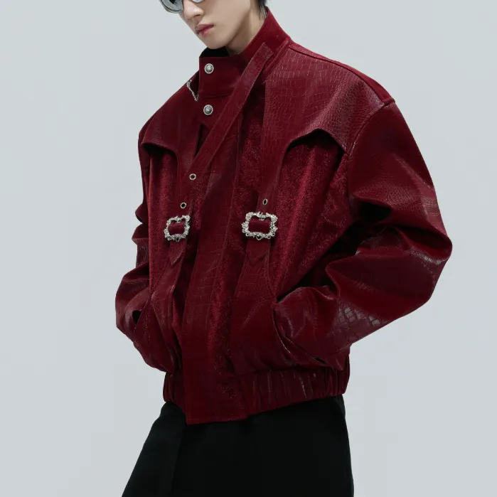 Scale Short Jacket Stand Collar Horse Hair