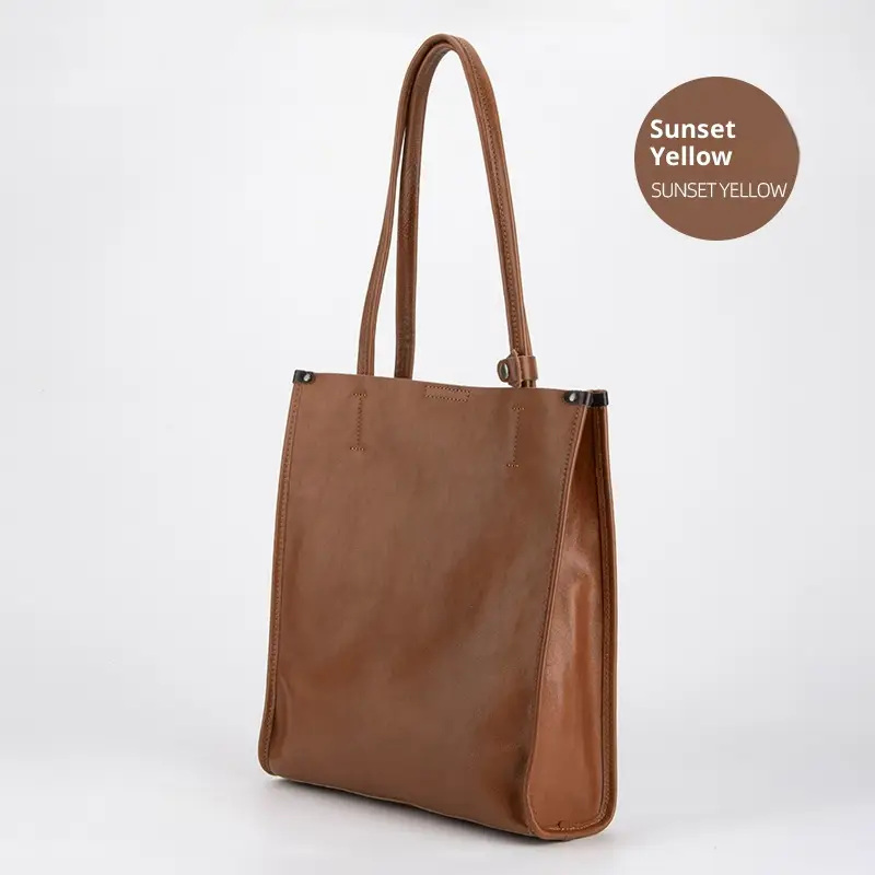 Large Capacity Totes Genuine Leather City Commuter Shoulder Bag