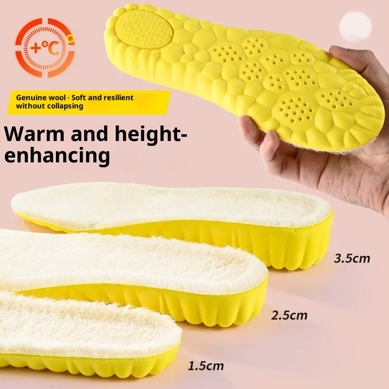 Cloud Winter Warm Height Increasing Insole Wool