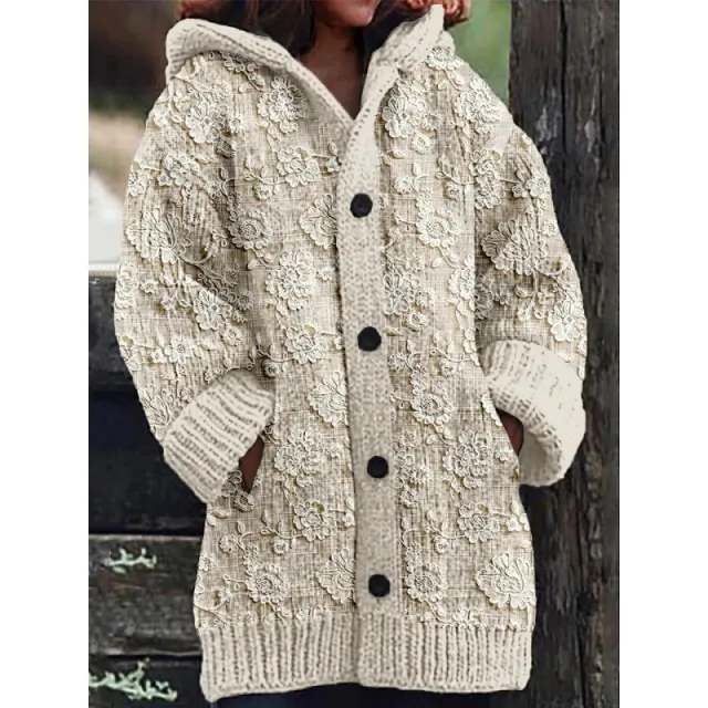 3D Printed Autumn Winter Coat Thickened Hooded Cardigan Sweater Moon7 - Shop at LoveMi