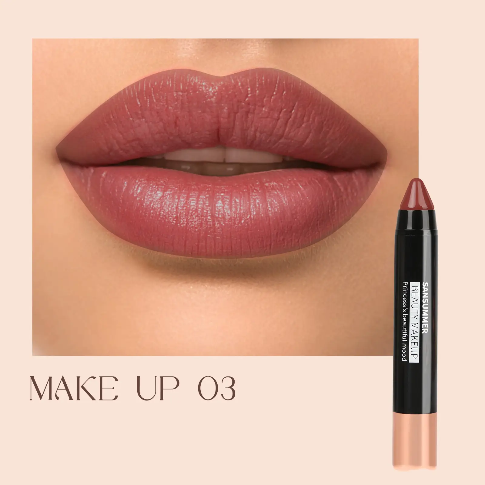 8-color Matte Universal Waterproof No Stain On Cup Lip Liner