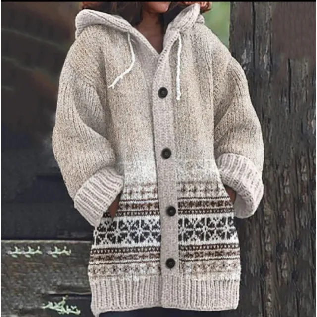 3D Printed Autumn Winter Coat Thickened Hooded Cardigan Sweater Moon22 - Shop at LoveMi