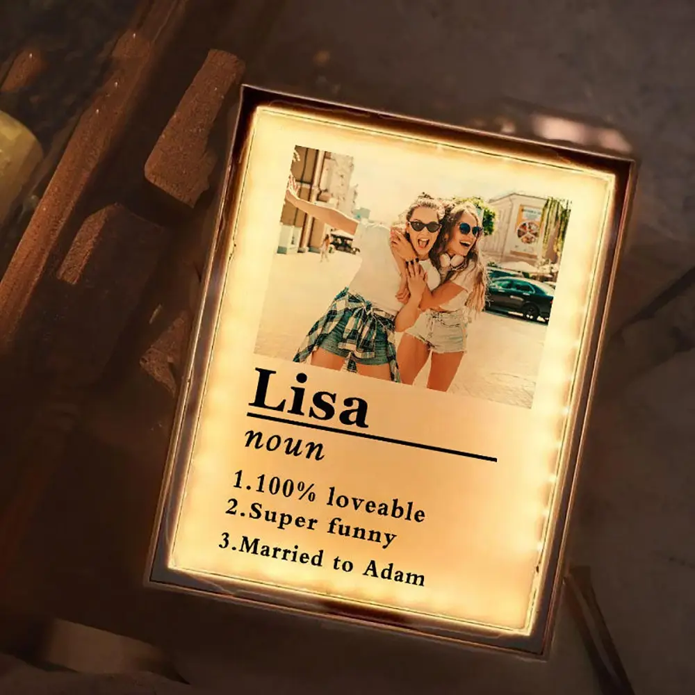 Photo Name Mirror Light POD Personalization