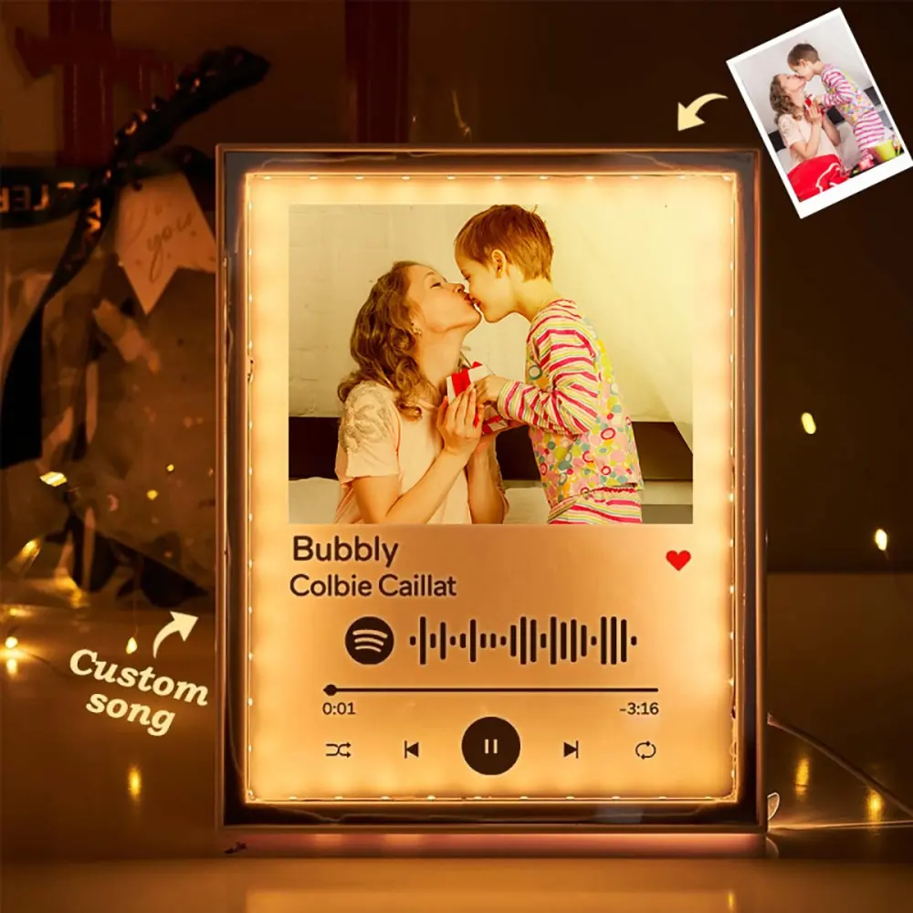 Photo Name Mirror Light POD Personalization