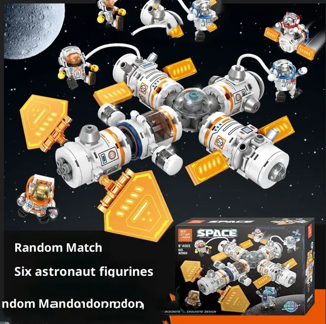 Space Rocket Boy Assembled Building Block Toys Puzzle Birthday Gift