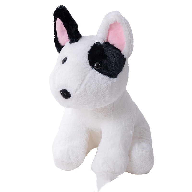 Plush Sitting Bull Head Doll Accompanying Cartoon Doll