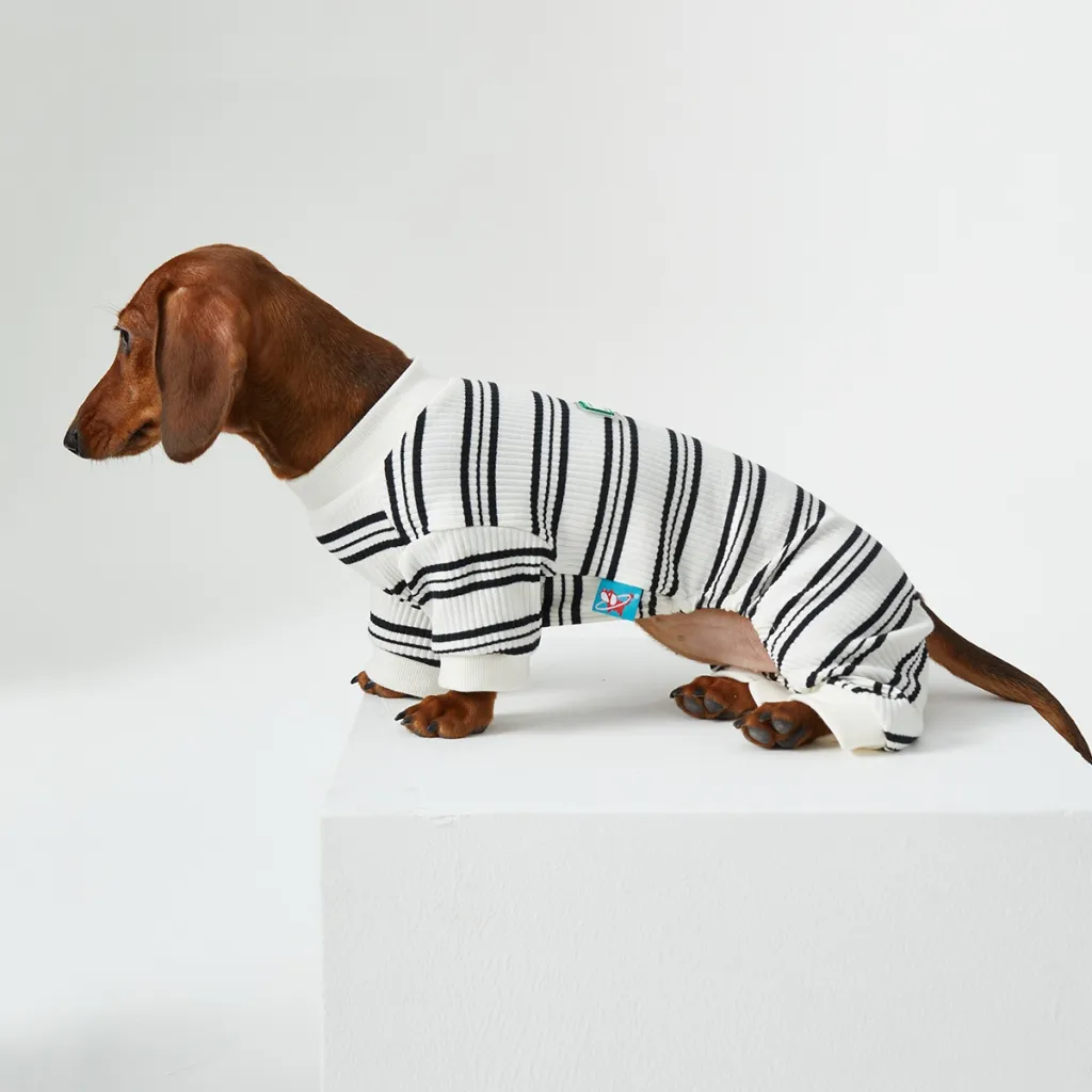 Spring And Summer Thin Striped Homewear Four-legged Pet Clothing - Stripe Style