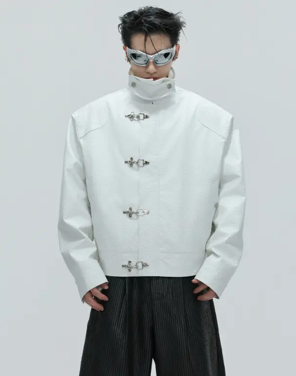 Lining Padded Jacket Leather Coat