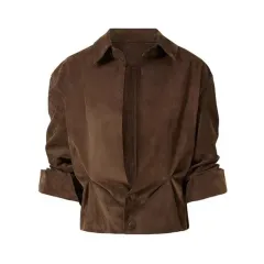 French Style Design Shirt Female Socialite Elegant High Sense Spring New - Coffee Colour - View 1