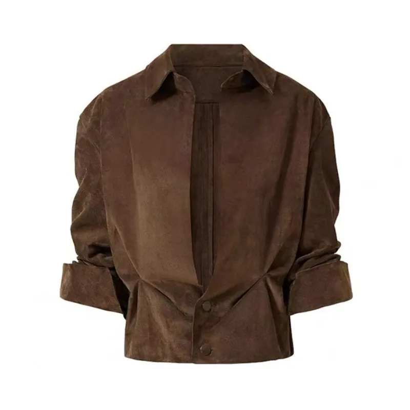 French Style Design Shirt Female Socialite Elegant High Sense Spring New - Coffee Color