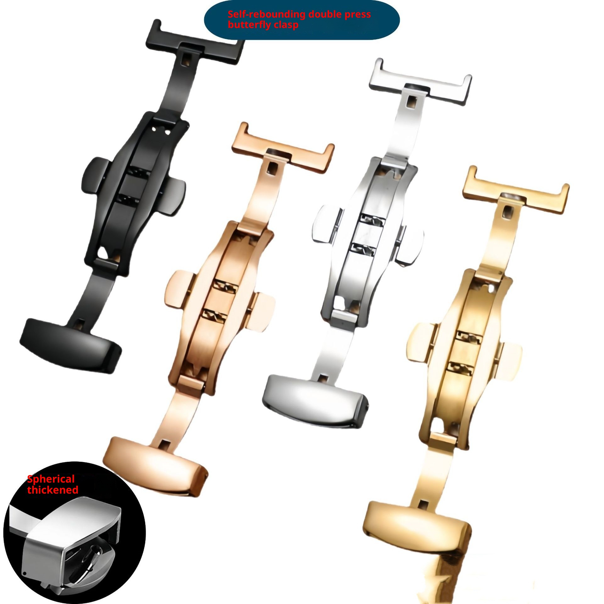 Watch Accessories Double Press Butterfly Buckle