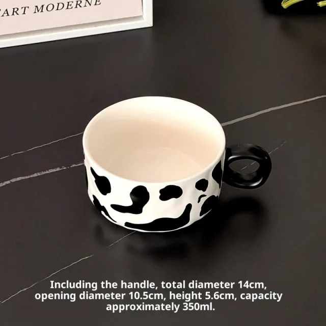Animal Texture Mug Porcelain Minimalist Wind Coffee Cup Afternoon Tea Cute Cow - Shop at LoveMi
