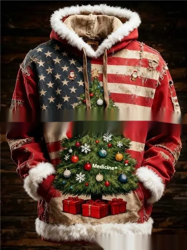 European And American Winter Merry Christmas Hoodie With Pocket Mmwy002 3Xl - Shop at LoveMi