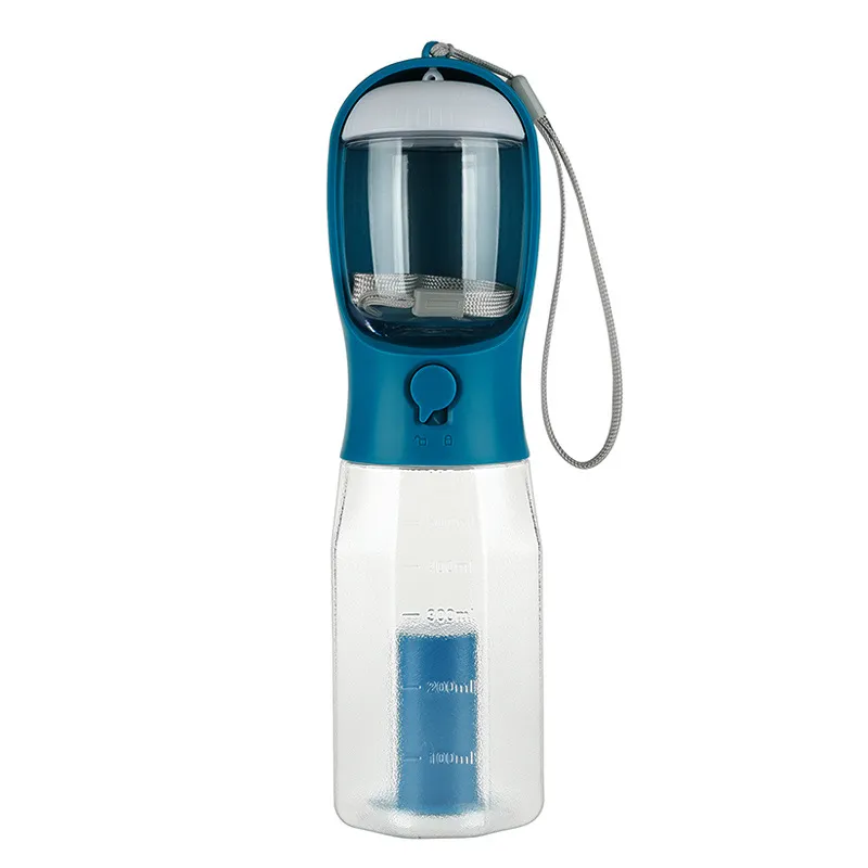 Pet Dog Three-in-one Portable Garbage Bag Filter Multifunctional Water Cup - Ink Blue