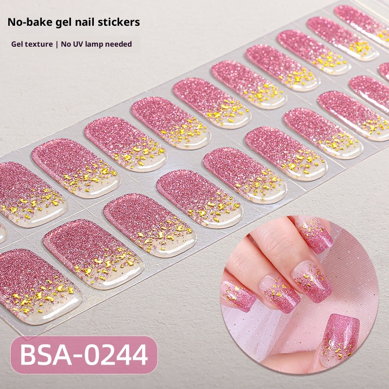 Baking-free Gel Nail Stickers Super Shiny And Semi-transparent 3