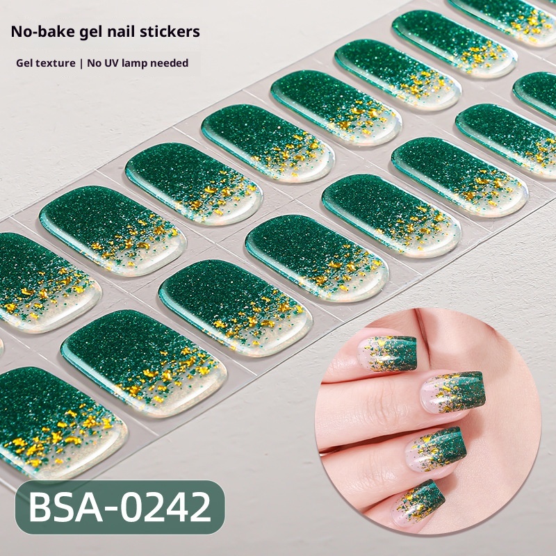 Baking-free Gel Nail Stickers Super Shiny And Semi-transparent 4