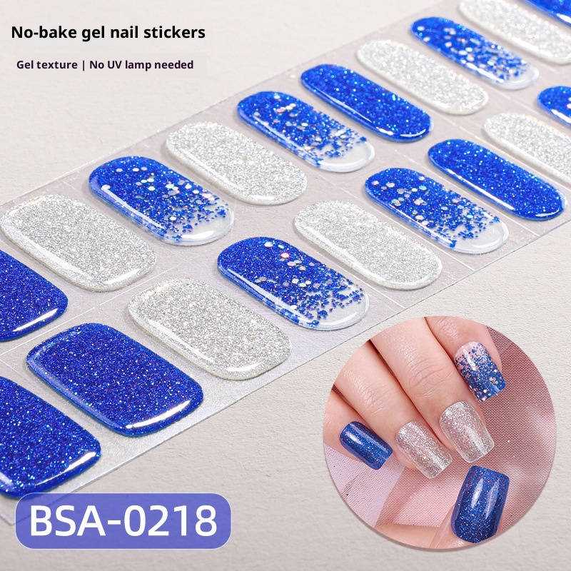 Baking-free Gel Nail Stickers Super Shiny And Semi-transparent 5