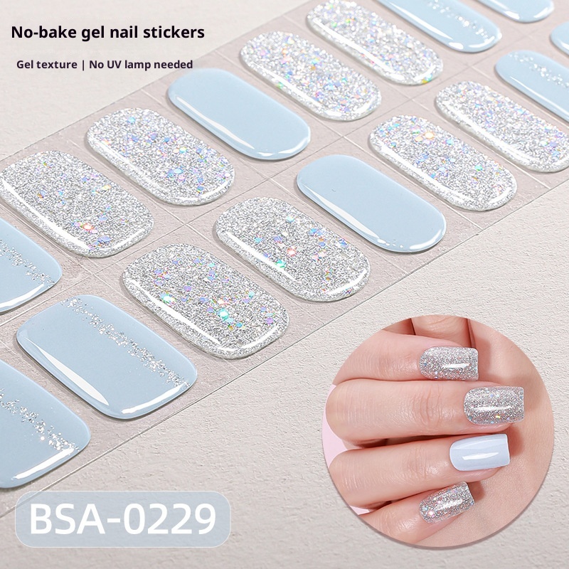 Baking-free Gel Nail Stickers Super Shiny And Semi-transparent 6