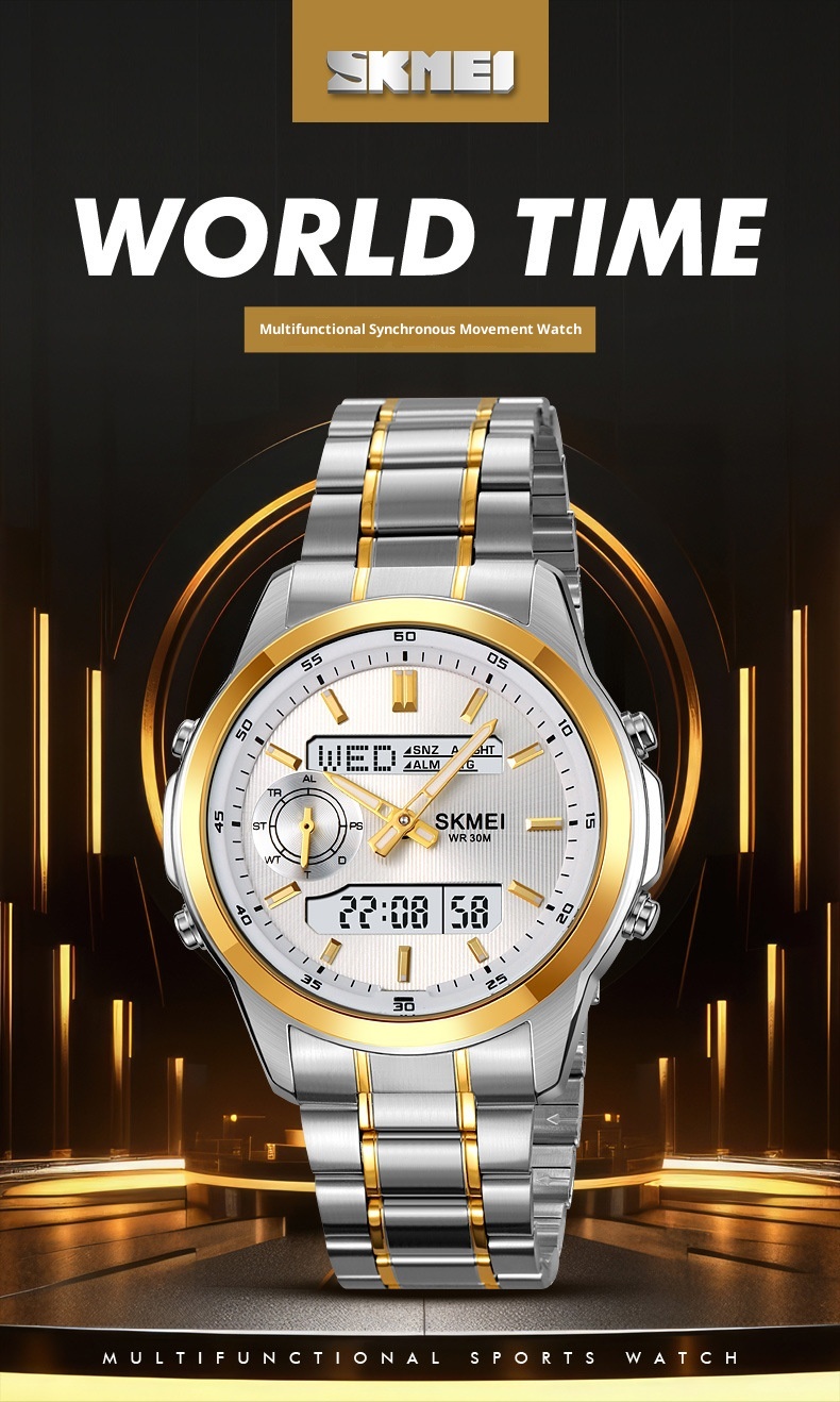 Skmei 2284 Steel Strap analog digital Watch for men